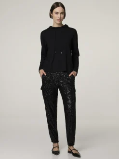 Cargohose mit Pailletten