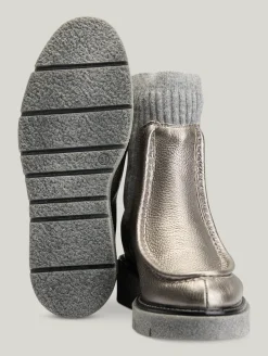 Chelsea Boots mit Strickeinsatz