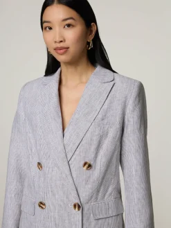 Doppelreihiger Blazer aus Leinen
