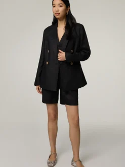 Doppelreihiger Blazer aus Leinen