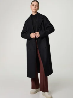 Doppelreihiger Mantel mit Wolle