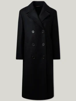 Doppelreihiger Mantel mit Wolle