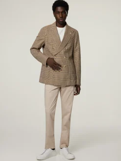 Doppelreihiger Veston mit Leinen