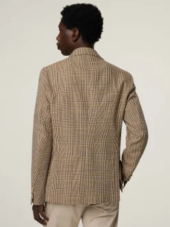 Doppelreihiger Veston mit Leinen