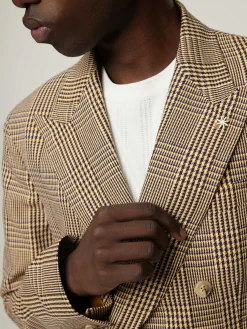 Doppelreihiger Veston mit Leinen