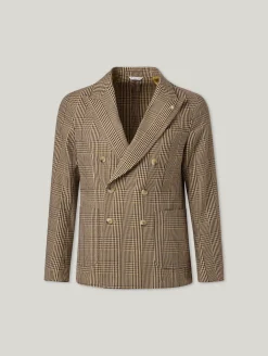 Doppelreihiger Veston mit Leinen