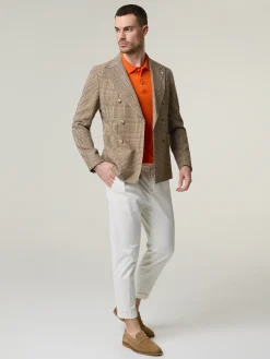 Doppelreihiger Veston mit Leinen