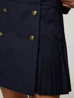 Faltenminirock mit Wolle