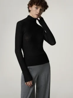 Feinstrickpullover mit Wolle