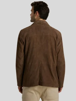 Fieldjacke aus Veloursleder