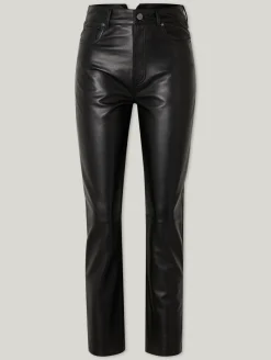 Fivepocketlederhose im Slim Fit