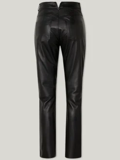 Fivepocketlederhose im Slim Fit