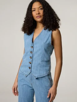 Gilet aus Denim