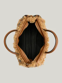 Handtasche mit Kunstfell