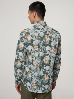 Hemd im Shaped Fit mit Leinen