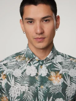 Hemd im Shaped Fit mit Leinen