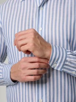 Hemd mit Leinen im Slim Fit