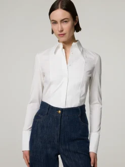 Hemdbluse aus Materialmix