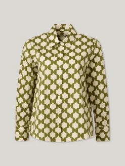 Hemdbluse mit Allover-Print
