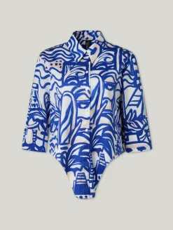 Hemdbluse mit Allover-Print