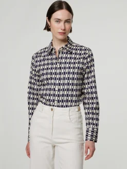 Hemdbluse mit Allover-Print