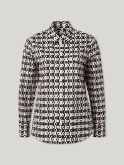 Hemdbluse mit Allover-Print