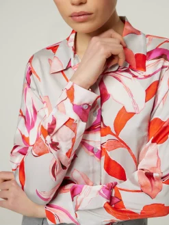 Hemdbluse mit floralem Print