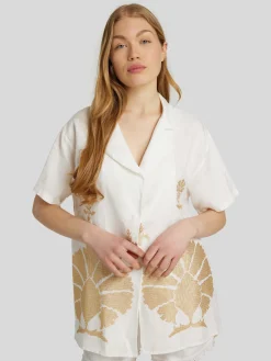 Hemdbluse mit Stickerei