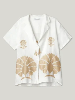 Hemdbluse mit Stickerei