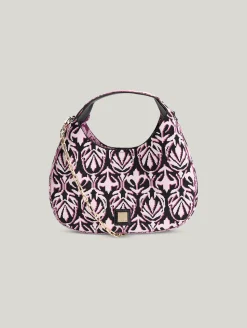 Henkeltasche im Jacquard-Strick