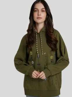 Hoodie mit Stickerei