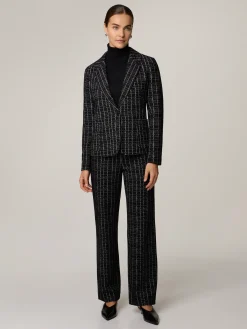 Hose aus Bouclé im Regular Fit