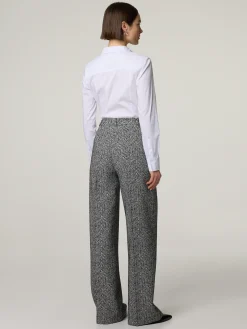 Hose aus Jacquard mit Wide Leg