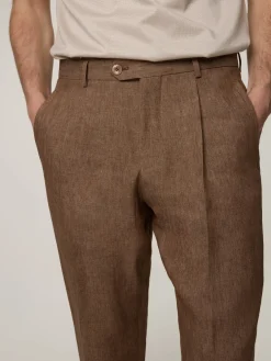 Hose aus Leinen L-PEET-PLEAT