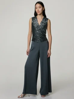 Hose aus Satin im Modern Fit