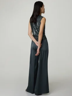 Hose aus Satin im Modern Fit