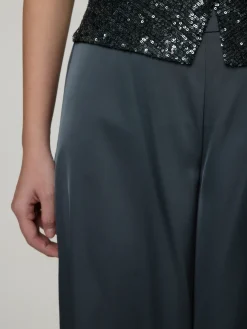 Hose aus Satin im Modern Fit