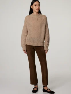 Hose aus Veloursleder