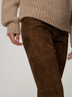 Hose aus Veloursleder