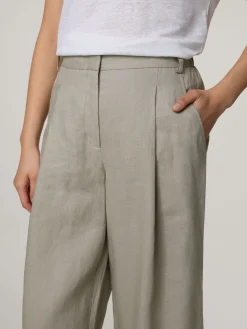 Hose im Wide-Leg Fit aus Leinen