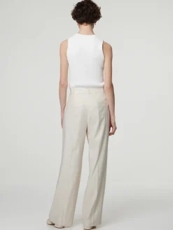 Hose mit Leinen mit weitem Bein