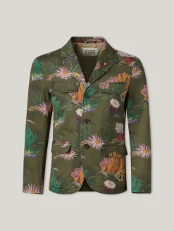 Jacke aus Denim mit Print