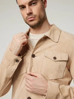 Jacke aus Ziegenveloursleder