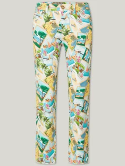 Jeans mit Print CLAIRE CROPPED