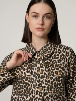 Jeansjacke im Leo-Look DJACK