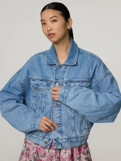 Jeansjacke im Oversized-Fit