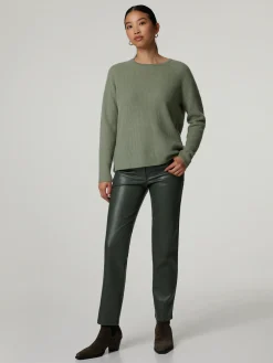 Kunstlederhose im Regular Fit