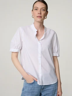 Kurzarmbluse aus Baumwolle