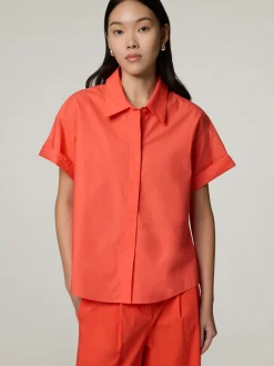 Kurzarmbluse aus Baumwolle