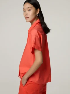 Kurzarmbluse aus Baumwolle